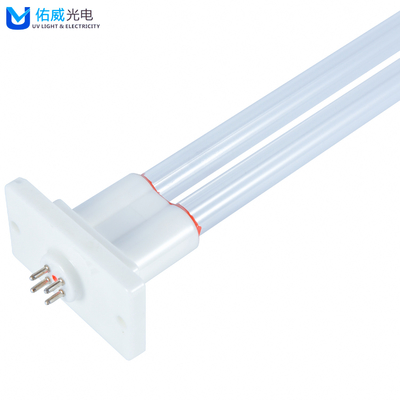 Lampu UV Amalgam 185nm Bentuk U O3 Minyak Dekomposisi UVC Ozon Tinggi