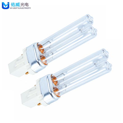 LTC9W / G23 / 2G7 H Bentuk UVC Tube Light Disinfeksi Ruang Kecil