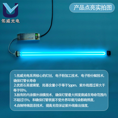 Industrial U Shape UVC Light Odor Purification 40w Amalgam LTC24W/2G11