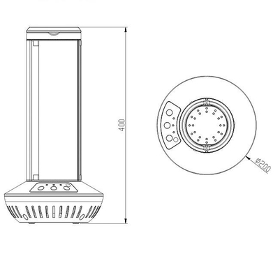 Home Office 40w UV Sterilizer Fan Desinfeksi Udara Disinfeksi Sinar UVC