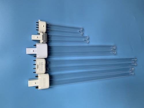 H Type 40W Glass UVC Light Tubes 185nm UV Ozone Disinfeksi Lamp Untuk Udara