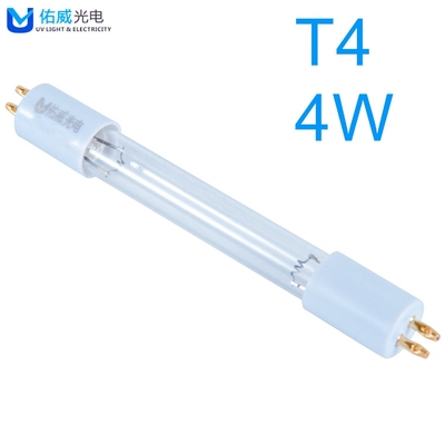 Lampu Desinfeksi UV UVC T4 Pendek 4W Kabinet Pembunuh Bakteri Ozon